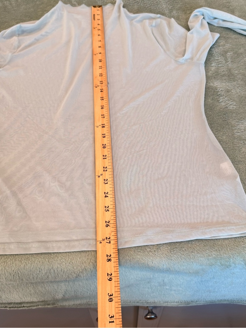 Calia Women’s XL Sheer Mesh Mock Neck Long Sleeve Top Mint Green - Picture 6 of 9